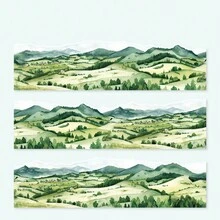 1 Roll Removable 4 Season Landscape Decoration Scrapbooking DIY Sticker Tape For Journal, Album - Multicolor - View 12