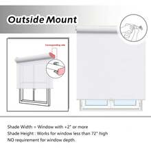 AOSKY Blackout Shades For Windows Room,Darkening Roller Shades,Thermal Insulated Sun Blocking Roller,Blinds Blackout Window Shades For Home Office Kitchen Door,Black - White - View 6