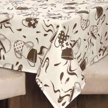 Printed Kitchen Tablecloth 2.50m X 1.45m 8 Seater Table - Cà phê nâu - Xem 5
