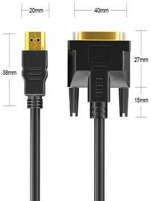 1.5~20m UHDTV-A 至 DVI 24+1（公头）适配器电缆，双向 1080P，镀金，单包电视，黑色 - 彩色 - 查看 6