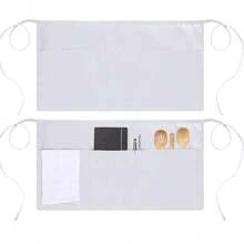 1 Stück, Taillenschürze mit 3 Taschen halbe Schürze Kellner Kleidung Schürze Küche Kochen Restaurant Café Taverne Kellnerschürze, kurze Schürze Taillenschürze mit 3 Taschen