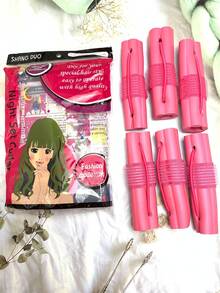 Hair Curling Rod For Sleeping, Wave Curler And Big Curl Hair Styling Tool - Pink - View 8