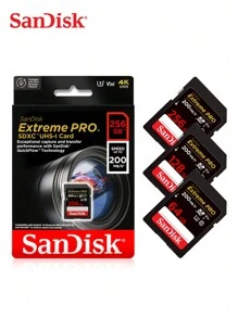 SANDISK SanDisk Extreme PRO SDXC UHS-1 Card 64GB 128GB 256GB SDXC V30 A2 Top Speed Bigger SD Card Speed Up To 200MB/S USH-1 Support For Camera Car DV SLR