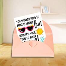 1 pieza Tarjeta de felicitación creativa comercial en blanco con sobre escrito, set de tarjetas, regalo inusual, tarjeta de bendición para el Día del Memorial/Festividad, tarjeta de invitación personalizada de alta gama, postal para maestros, bendición de cumpleaños, regalo del Día del Maestro, tarjeta de felicitación del Día Internacional del Maestro, tarjeta comercial pequeña y plegable para maestros
