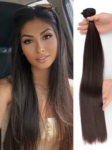 16夹式接发片，22英寸长直发接发片，女士合成接发片，7件套 - 彩色 - 查看 2