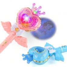 Varita mágica brillante de princesa con sonido y luz - perfecta para jugar en Navidad, Halloween y Acción de Gracias (pilas no incluidas) Decoración de Halloween El Día de los Muerto - Multicolor - Ver 11