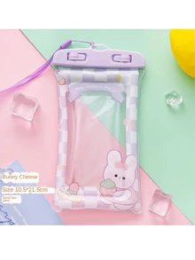 1pc Cute Cartoon Waterproof Airbag Cellphone Pouch, Touchscreen Sealed Phone Protective Cover For Outdoor Travel Boating Swimming - 1 Count - View 7