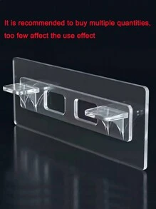 Self Adhesive Wardrobe Partition Support, Clear PVC Strong Adhesive Board Fixer Support For Home - Clear - View 2