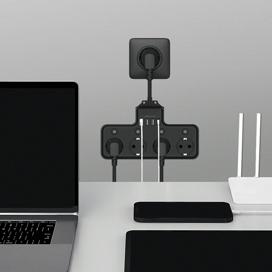 Power Strip Single Switchable 4Way Power Strip With Switch Plug For