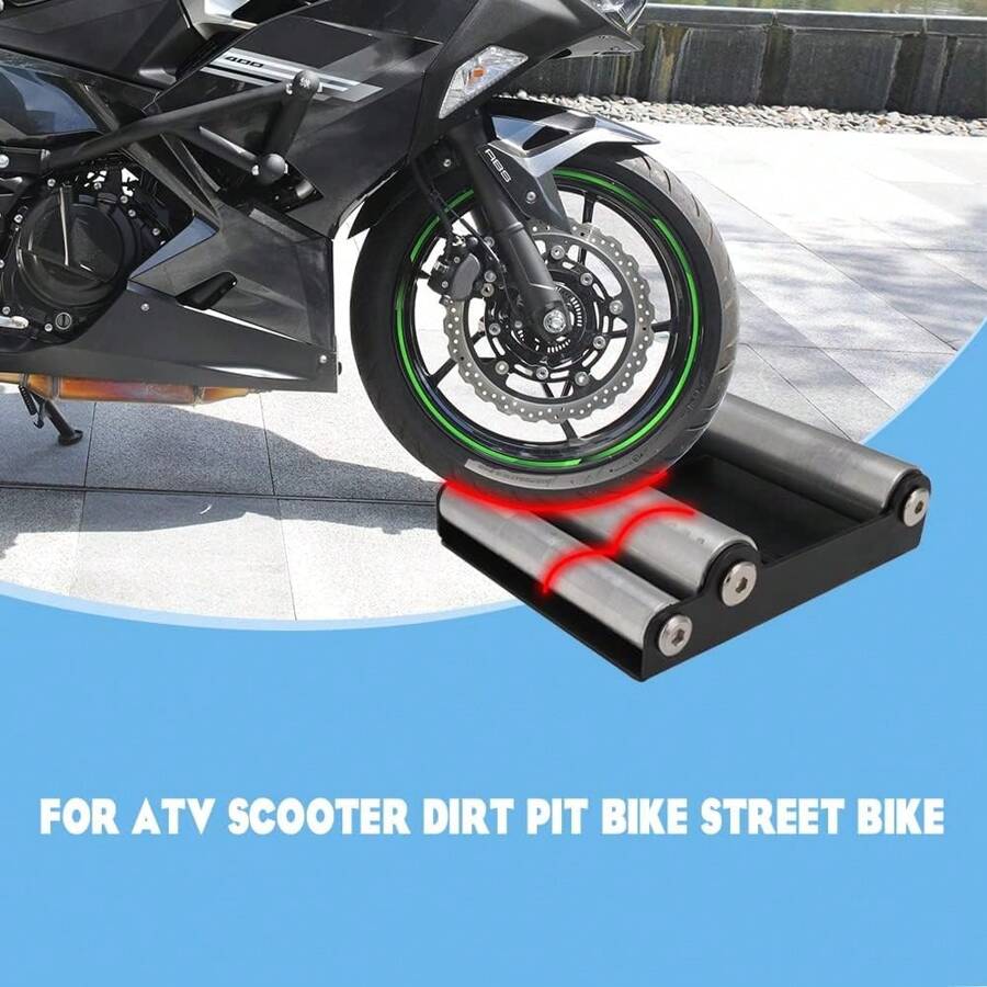 Motorcycle Wheel Cleaning Stand,Universal Paddock Stand Portable Wheel Roller Stand For