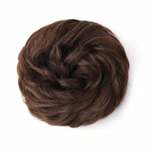 1个凌乱发髻波浪卷发髻发圈假发接发合成发髻，适合女性和女孩，混合金色和灰金色棕色蓬松盘发发髻假发片 - 彩色 - 查看 21