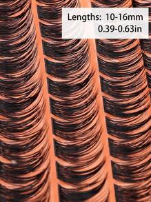 Azenlo 144片装单根假睫毛簇，睫毛嫁接，DIY睫毛嫁接，细带粗茎假睫毛簇，含涂抹器和睫毛胶，睫毛嫁接套装，10-16mm混合长度C型卷翘假睫毛簇套装，假睫毛，假睫毛 - 黑色 - 查看 6