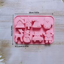 1 件 8 腔麋鹿圣诞雪人姜饼人饼干硅胶模具糖果布丁甜点模具蛋糕烘焙用具蛋糕装饰圣诞装饰圣诞派对礼品圣诞派对用品圣诞派对圣诞快乐平安夜 - 彩色 - 查看 7