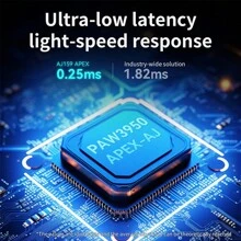 AJAZZ AJ159 APEX Gaming Mouse PAW3950 High Sensitivity Wireless Tri-Mode Lightweight With Docking Charger - Blue - View 6