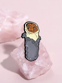 1pc Creative Funny Mexican Burrito Brooch, Versatile Metal Badge Accessory For Men & Women's Casual Wear - Multicolor - View 5