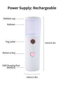 1 件面部保湿纳米喷雾按摩器，缓解疲劳和补水 - 便携式 USB 充电式洗眼器，适合旅行、家庭、办公室面部保湿首选