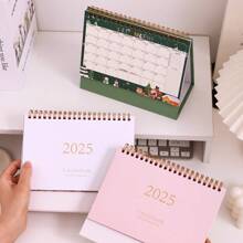 MU XIAO 2024-2025 年小型台历，2024 年 7 月至 2025 年 12 月每月桌面日历 - 18 个月主题设计，立式翻页台历，适用于家庭办公室学校返校、返校、学校用品 - 均碼 - 查看 9