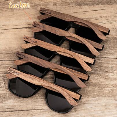 Personalized Wooden Fashion Glasses For Men, Groomsmen Fashion Glasses, Custom Engraved Fashion Glasses, Groomsmen Proposal, Wedding Christmas Gift For Men Engraved, Fashion ,Vintage,Contracted,Funny,Stylish,Fall Fashion,Old Money,Casual,2000s Fashion Custom,Personalized,Unique,Customized Ideal Gifts For Him Family,Friends,Boyfriend For Christmas,For Winter,For Fall/Autumn,For Holiday Finds,Winter Fashion,Christmas Gift,Personalized Gifts For Women/Men,Forest Tones