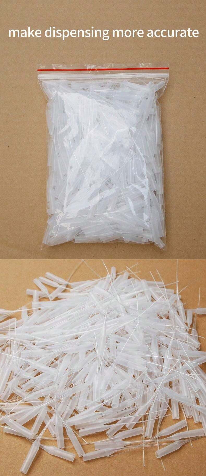 100pcs Glue MicroTips Plastic Glue Bottle Tips 502 Glue Dispensing