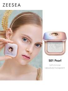 Zeesea 丘比特系列闪光高光粉 防晕染亮泽全效眼影盘粉 - S01 Pearl - 查看 1