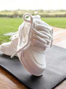 Tenis para mujer deportivos color blanco agujeta gruesa - Blanco - Ver 3