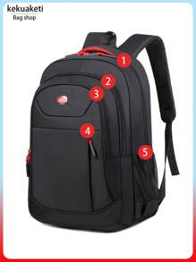 Oxford Cloth Large Capacity Multi-Function Men Backpack School Backpack Students Book Bag School Bag For Books School Supplies Gifts Christmas Scream Bag Backpack Winter Christmas Gifts Travel Bag Laptop Thanksgiving Travel Purse Holiday Casual Gifts Boyfriend Gifts Vacation Funny Gifts Side Bag Holiday Essentials Gym Bag Sports Bag Summer Back To School Beach Bag Laptop Case The Sporty Life Bag Pack Hiking Bag Weekend Bag Backpacks Travel Must Haves Large Bag Spring Springbreak Step Into Spring - Red - View 1