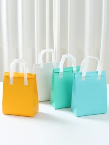5 peças Sacola Térmica Descartável Não Tecida, Sacola de Presente Portátil, Suprimentos de Decoração para Festa de Aniversário, Festa Familiar e Feriados, Suprimentos Multiuso para Embrulho de Presentes - Multicolorido - Visão 1