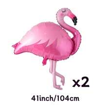 1 set (93 buc/2 buc) baloane tropicale cu ghirlandă, inclusiv baloane din folie cu flamingo, baloane din latex roz și frunze de palmier, potrivite pentru petrecere de ziua de naștere hawaiană, decor de nuntă, aniversare, recuzită foto - Roz fierbinte - Vizualizare 10