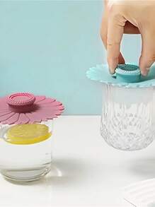 1/3 件防尘硅胶马克杯盖，创意向日葵形杯盖，杯子配件 - 彩色 - 查看 5