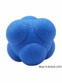 1 Bola de Borracha Hexagonal Rebound, Bola de Treinamento de Agilidade e Velocidade, Bola de Treinamento de Coordenação Mão-Olho, Acessórios de Ginástica