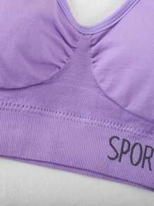 4pcs/Set Women's Sports Bra Racerback Yoga Fitness Running Padded Bras, Lingerie