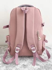 Plain Gray Squirrel Print School Backpack For Girls, No Pendant School Backpack, School Bag, Big Backpack, Backpack School, Back To School Bags, Back To School Backpack, Large Capacity, Laptop Compartment, Portable, Lightweight, Suitable For Teen Girls Women College Students, Perfect For Back To School, First Day Of School, College, Middle School, High School, School Supplies, School Backpack, Backpack For School, School Bookbag, Classic Casual