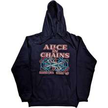 Alice In Chains Unisex Pullover Hoodie: Totem Fish - Ships In 48 Hours - Make A Statement With This Bold Totem Fish-Inspired Hoodie, Blending Comfort With Iconic Grunge Energy. Crafted From Ultra-Soft Fleece, It Delivers All-Day Coziness While Showcasing Striking Artwork That Captures The Dark, Haunting Spirit Of Alice In Chains. Perfect For Concerts, Streetwear, Or Layering On Chilly Days, This Hoodie Lets You Wear Legendary Seattle Rock Loud And Proud. - Blue - View 1
