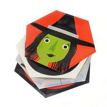 8 piezas/Paquete Platos desechables de papel para fiesta de vacaciones, platos para fiesta con temática de Halloween