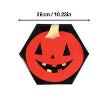 8 piezas/Paquete Platos desechables de papel para fiesta de vacaciones, platos para fiesta con temática de Halloween