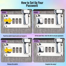 Bolsa de dinero con candado, monedero para almacenamiento de efectivo, pasaportes, tarjetas de crédito