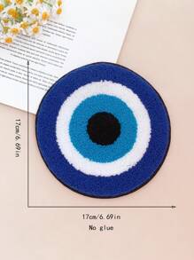 1 件眼睛设计刺绣补丁、DIY 刺绣贴纸、缝纫用品 - 彩色 - 查看 6