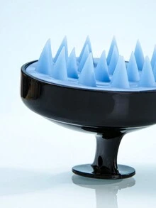 硅胶头皮按摩器洗发刷 1 件头皮刷头皮去角质器头发头皮按摩刷用于头发护理浴室用品 - 浴室配件，硅胶头皮按摩器洗发刷，柔软硅胶刷用于头发清洁，去角质，头皮按摩，方便舒适，适合家庭使用，适用于男士、女士，可用于干湿发，适用于宠物洗澡、美发沙龙、沐浴 - 彩色 - 查看 3