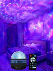 1 件 LED 星空投影仪、带多种星云模式的星系灯、遥控太空宇航员投影仪、卧室星系投影仪、天花板星空夜灯、房间装饰、派对 - 多色 - 查看 9
