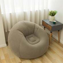 1pc Inflatable Folding Outdoor Casual Leisure Office Slouchy Sofa, Single Seat, Bean Bag Chair