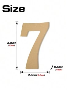 1 Stück minimalistische natürliche Holzzahl Dekoration, handgefertigter Holzschmuck geeignet für Zuhause, Bars, Fotografie-Requisiten, tolle Geschenke