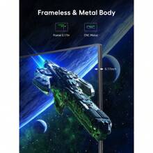 18.5" 120Hz Portable Monitor W/Equalizer 1080P Frameless Travel Computer Monitor - Black - View 5