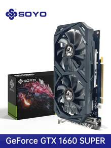 GTX1660 Super 6G Gaming Video Card GeForce Gtx 1660s 6g Super Graphics Cards GPU Desktop Computer Game 1660S GPU - GTX 1660 SUPER - View 1