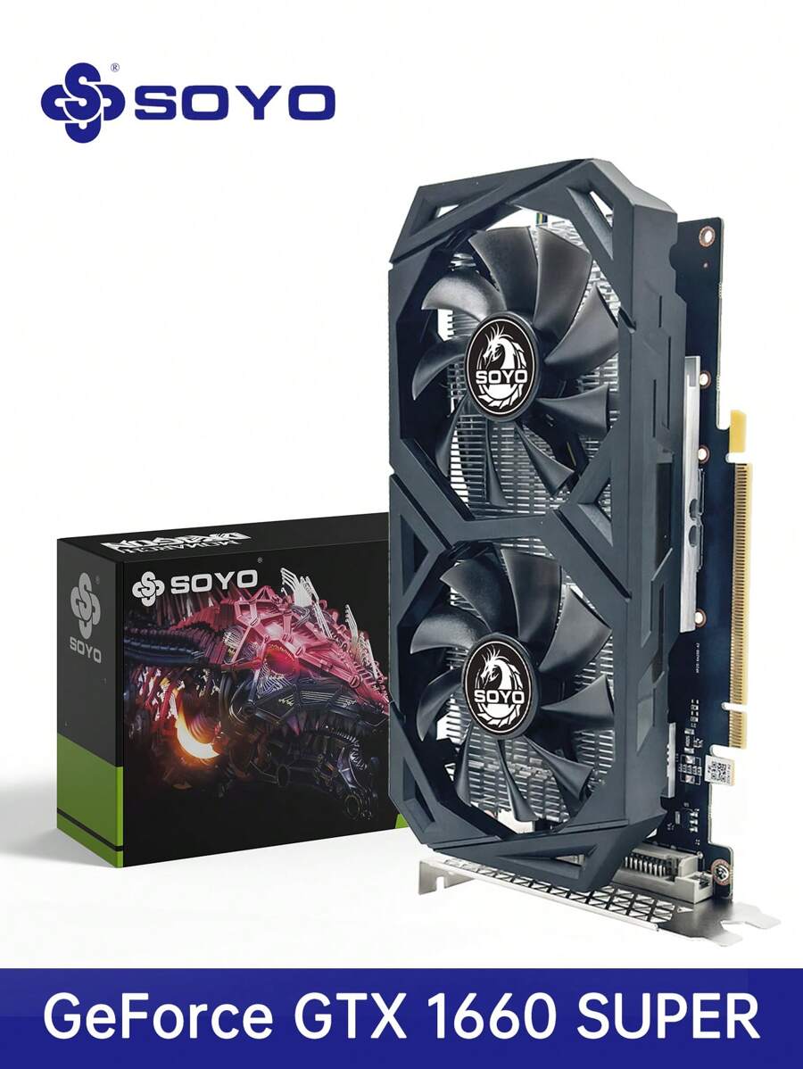GTX1660 Super 6G Gaming Video Card GeForce Gtx 1660s 6g Super Graphics Cards GPU Desktop Computer Game 1660S GPU - GTX 1660 SUPER - View 1