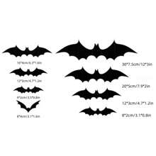 Halloween Dekorationen Innen PVC 3D Furchterregende Fledermaus Wand Deko Selbermachen Halloween Fledermaus Dekorationsaufkleber für Heim Dekoration Badezimmer Innen Party Zubehör, Weihnachten