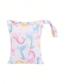 1 pieza Bolsa impermeable con estampado de dibujos animados, bolsa para pañales - Multicolor - Ver 9