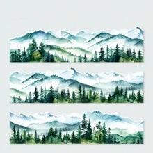 1 Roll Removable 4 Season Landscape Decoration Scrapbooking DIY Sticker Tape For Journal, Album - Multicolor - View 14