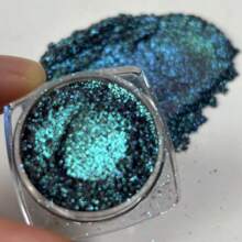 天然黑色底色紫色蓝色粉色闪光变色龙粉适用于美甲环氧树脂沐浴球蜡烛香皂唇彩粘液荧光笔