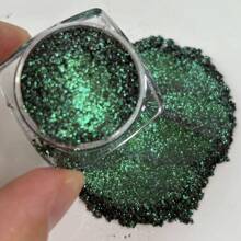 天然黑色底色紫色蓝色粉色闪光变色龙粉适用于美甲环氧树脂沐浴球蜡烛香皂唇彩粘液荧光笔