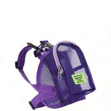 1入寵物攜帶背包，可愛泰迪貓戶外旅行背包，方便肩袋式小型犬背包，帶有網眼